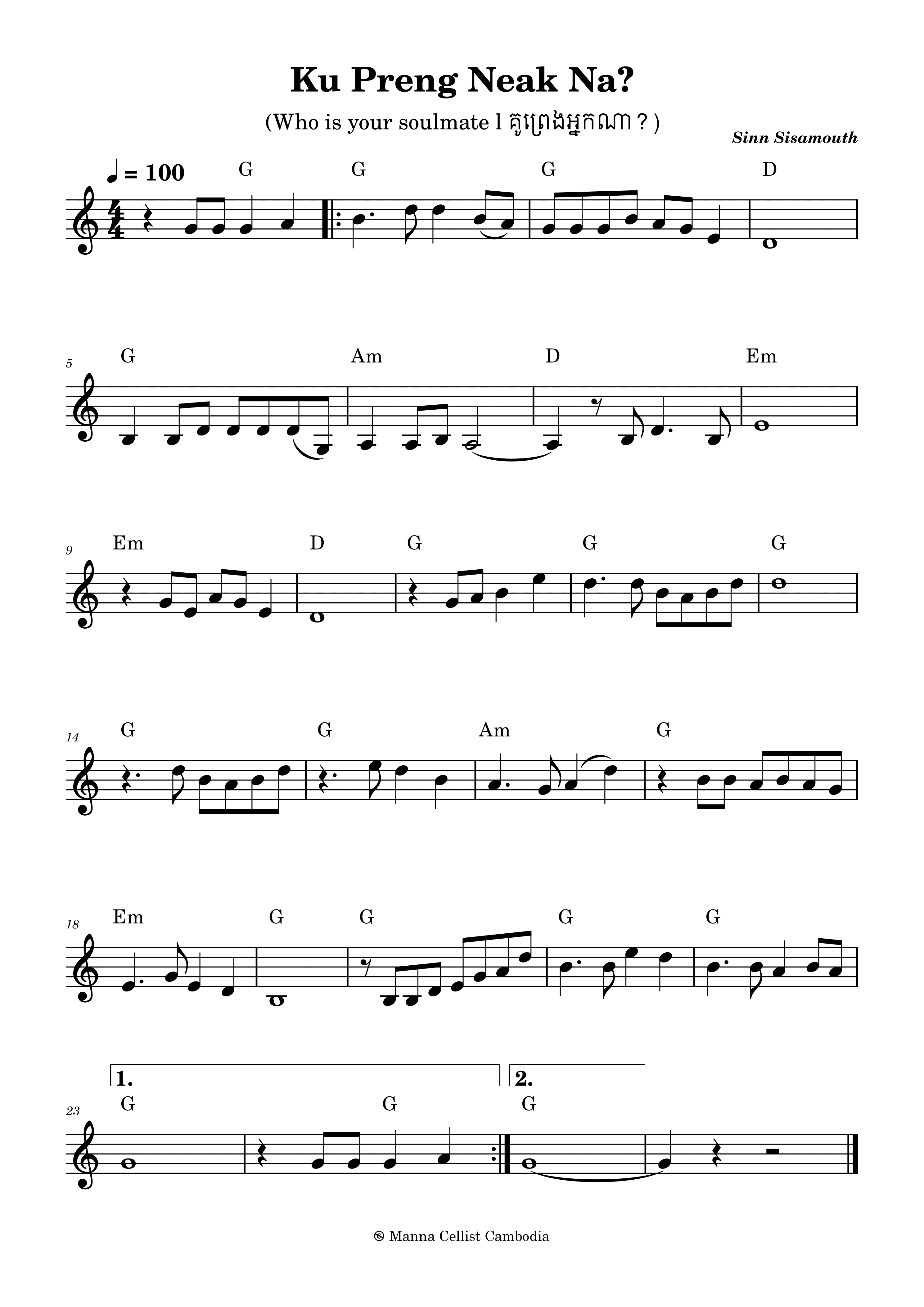 Ku Preng Neak Na (គូព្រេងអ្នកណា?)